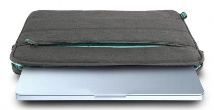 Urban Factory ELS16UF borsa per laptop 40,6 cm (16") Custodia a tasca Verde, Grigio