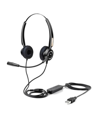 Urban Factory USB HEADSET WITH REMOTE CONTROL Auricolare Cablato A Padiglione USB tipo A Nero