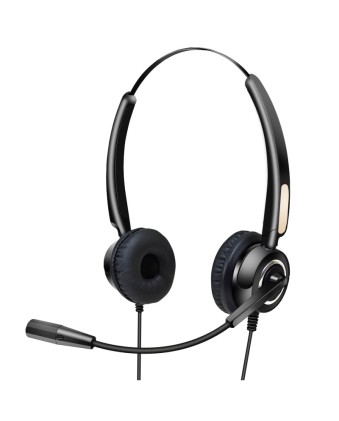 Urban Factory USB HEADSET WITH REMOTE CONTROL Auricolare Cablato A Padiglione USB tipo A Nero