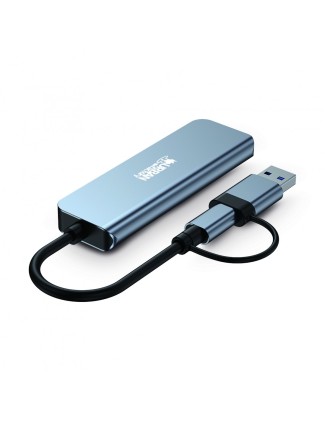 Urban Factory MHC35UF replicatore di porte e docking station per laptop Cablato USB 3.2 Gen 1 (3.1 Gen 1) Type-A Grigio