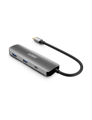 Urban Factory MHC40UF replicatore di porte e docking station per laptop Cablato USB 3.2 Gen 1 (3.1 Gen 1) Type-C Grigio