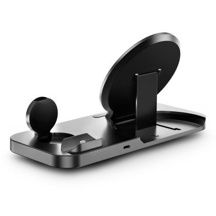 Urban Factory SWC35UF Caricabatterie per dispositivi mobili Cuffie, Orologio intelligente, Telefono Nero Batteria Carica wireless Interno