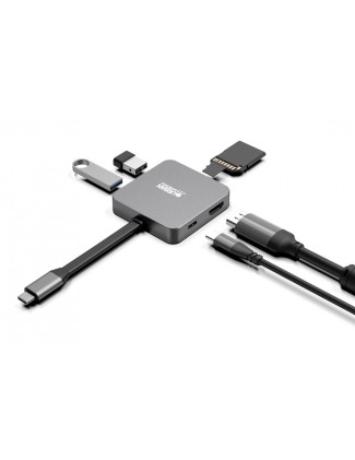 Urban Factory HUBEE LIGHT USB 3.2 Gen 1 (3.1 Gen 1) Type-C Grigio