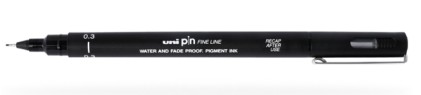 Uni-Ball Pin 03200 N evidenziatore 1 pz Punta sottile Nero