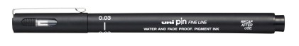Uni-Ball Pin 03 penna tecnica Nero 1 pz