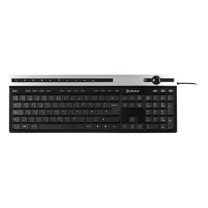 UNYKAch A 2930 tastiera Casa USB QWERTY Nero, Argento