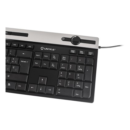 UNYKAch A 2930 tastiera Casa USB QWERTY Nero, Argento