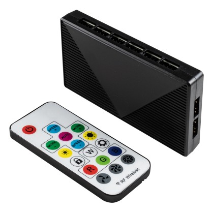 UNYKAch Fan CANDY 30 ARGB Ring Led 120 mm Case per computer Ventilatore 12 cm Nero 3 pz