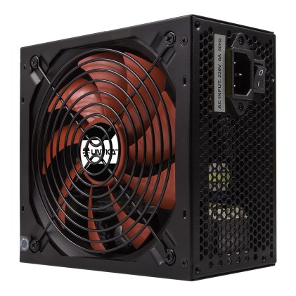 UNYKAch ATX 700W Gaming alimentatore per computer 20+4 pin ATX Nero, Rosso