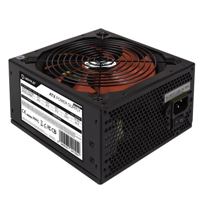 UNYKAch ATX 700W Gaming alimentatore per computer 20+4 pin ATX Nero, Rosso