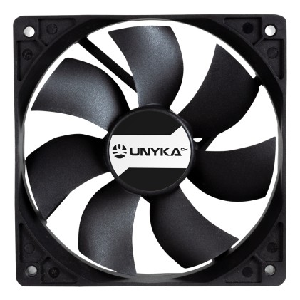 UNYKAch 80.120.25 sistema di raffreddamento per computer Case per computer Ventilatore 12 cm Nero