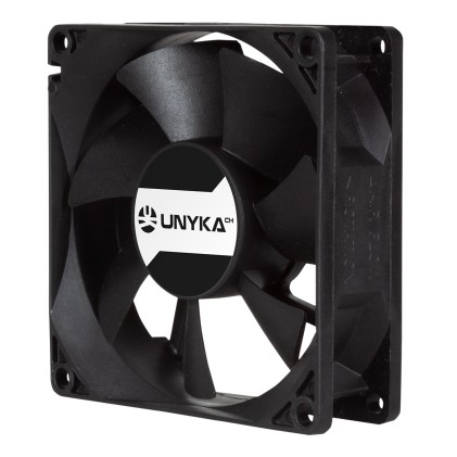 UNYKAch 80.80.25 sistema di raffreddamento per computer Case per computer Ventilatore 8 cm Nero