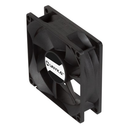 UNYKAch 80.80.25 sistema di raffreddamento per computer Case per computer Ventilatore 8 cm Nero