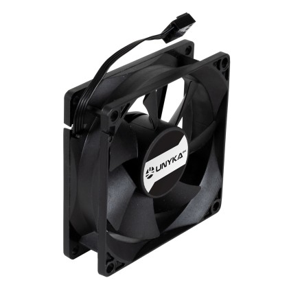 UNYKAch 80.80.25 sistema di raffreddamento per computer Case per computer Ventilatore 8 cm Nero