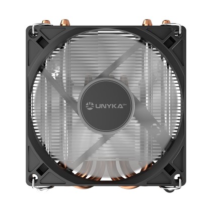 Dissipatore per CPU compatto a basso profilo Unykach Unycool H37 - Multisocket universale - Ventola da 90 mm - Nero