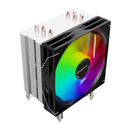 Dissipatore per CPU Unykach Unycool H41 ARGB - Multisocket universale - Ventola da 120 mm - Illuminazione ARGB - Nero