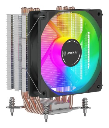 Unykach Unycool H60 CPU Cooler - Multisocket universale - Ventola da 120 mm - Nero