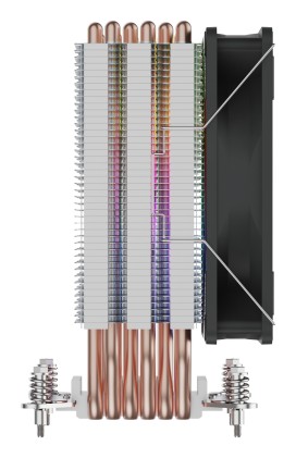 Unykach Unycool H60 ARGB CPU Cooler - Multisocket universale - Ventola da 120 mm - Nero