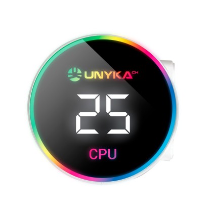 UNYKAch AquaStorm White 360 Processore Kit di raffreddamento a liquido 12 cm Bianco 1 pz