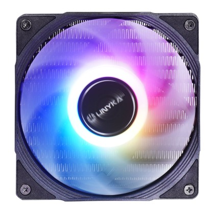Kit di raffreddamento a liquido Unykach Aquastorm NEO 360 - 3 ventole da 120 mm - Illuminazione RGB - Visualizzazione della temperatura della CPU - Tubi da 38 mm
