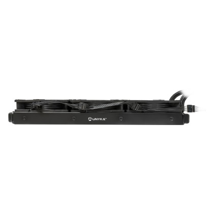 Kit di raffreddamento a liquido Unykach Aquastorm NEO 360 - 3 ventole da 120 mm - Illuminazione RGB - Visualizzazione della temperatura della CPU - Tubi da 38 mm