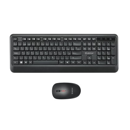 UNYKAch COMBO UK39 Wireless tastiera Mouse incluso Casa/ufficio RF Wireless QWERTY Spagnolo Nero