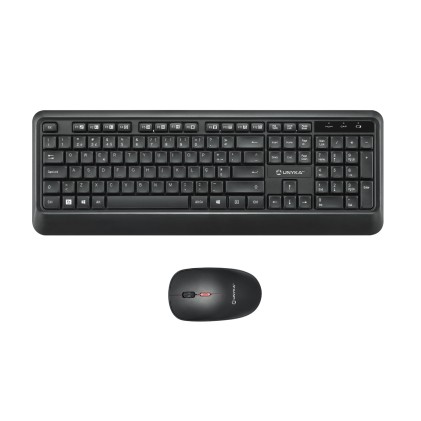 UNYKAch COMBO UK39 Wireless tastiera Mouse incluso Casa/ufficio RF Wireless QWERTY Portoghese Nero