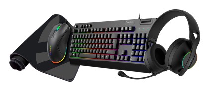 UNYKAch Nova 4in1 PT tastiera Mouse incluso Gaming USB QWERTY Portoghese Nero