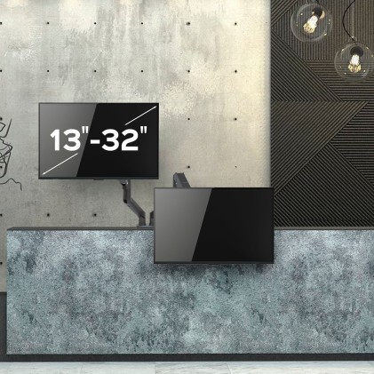 UNYKAch UK710110 Supporti a parete per TV 81,3 cm (32") Scrivania Nero