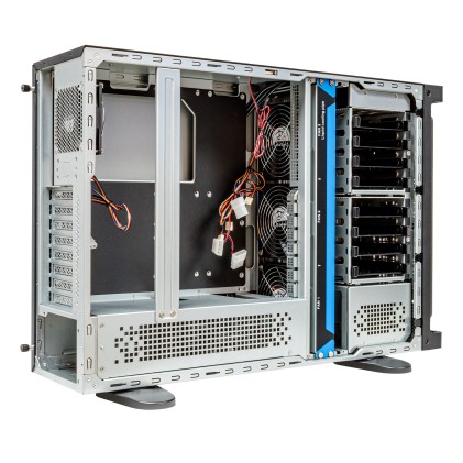 Case Unykach WS-SR630 Workstation e rack IDC 4U ATX - Dimensioni unità supportate 3,5", 2,5" - Filtro antipolvere - USB-A 3.0, USB-C - 4 ventole incluse - Colore Nero/Argento