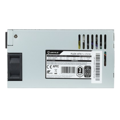 UNYKAch UKPSU1U40003 alimentatore per computer 250 W 20+4 pin ATX 1U Argento