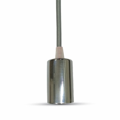 V-TAC VT-7338 Lampadario a sospensione in metallo con portalampada per lampadine E27 - Colore cavo grigio - SKU 3786