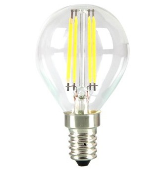 V-TAC VT-1996 Lampadina LED E14 4W MiniGlobo Filamento P45 - Bianco caldo 2700K - SKU 4300
