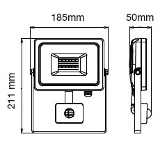 V-TAC VT-20-S 20 W LED Nero