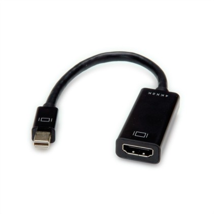 Adattatore Mini Dp-Hdmi 4K M/F 3840X2160 @30Hz Con Cavo 0,10Mt