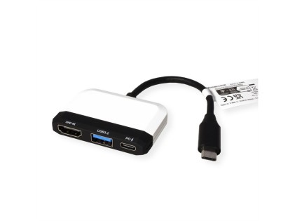 Value Usb Docking Station Type C, Hdmi, 4K30, 1X Usb A + 1X C (Pd)