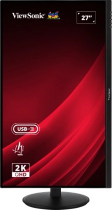 Monitor LED ViewSonic VG2709-2K-MHDU-2 27" IPS QHD 2K HDR - Tempo di risposta 4 ms - Altoparlanti 5 W - 16:9 - Altezza regolabile, girevole e inclinabile - HDMI, audio, USB-C - Angolo di visione 178&ordm; - VESA 100x100 mm