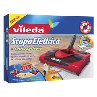 scope elettriche Vileda 123186 Senza sacchetto Nero, Rosso scopa elettrica