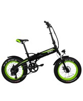 Vivobike Bicicletta Con Pedalata Assistita Fat Bike Verde Ruote 21" 40Km Autonomia Batteria 25Km Velocita