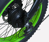 Vivobike Bicicletta Con Pedalata Assistita Fat Bike Verde Ruote 21" 40Km Autonomia Batteria 25Km Velocita