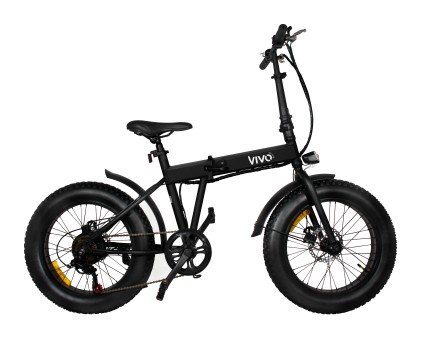 Vivobike Bicicletta Con Pedalata Assistita Fat Bike Ruote 20" 40Km Autonomia Batteria 25Km Velocita
