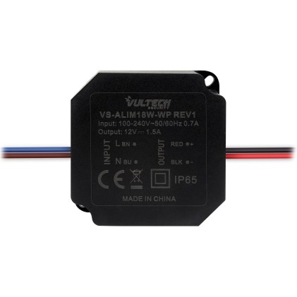 Vultech Security Alimentatore 12V 1,5A Ip65 Waterproof