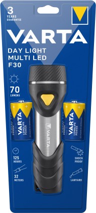 Torcia Elettrica Varta 017612101421 Day Light Multi Led F30 Nero E Arg