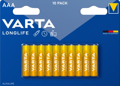 Batteria Ministilo Aaa 1,5V Lr6 Long Life 10Pz Varta Megapack