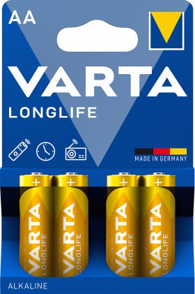 Batteria Stilo Aa 1,5V Lr6 Long Life 4Pz Varta