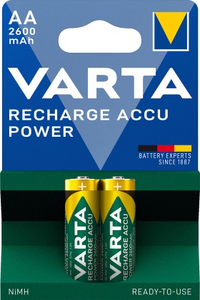 Batteria Stilo Aa Ricaricabile 2600Mah Conf.Blister 2Pz Varta