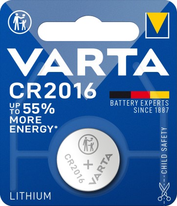 Batteria Cr2016 Litio 3V Bottone Conf.Blister 1Pz Varta