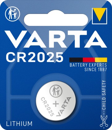 Batteria Cr2025 Litio 3V Bottone Conf.Blister 1Pz Varta