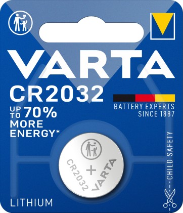 Batteria Cr2032 Litio 3V Bottone Conf.Blister 1Pz Varta