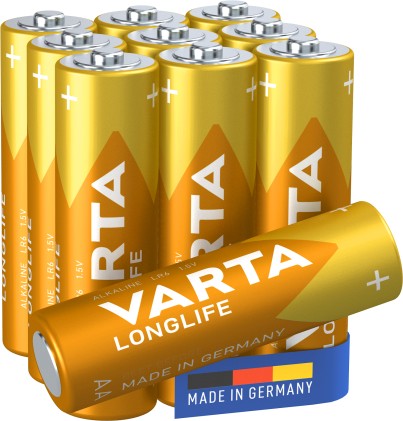 Batteria Stilo Aa 1,5V Lr06 Long Life 10Pz Varta Megapack
